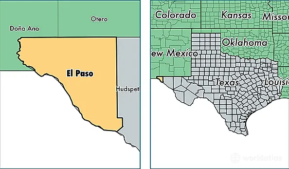 location of El Paso county on a map