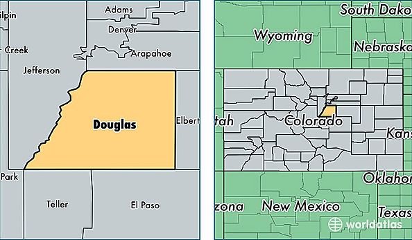 location of Douglas county on a map