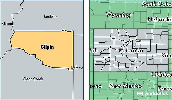 location of Gilpin county on a map