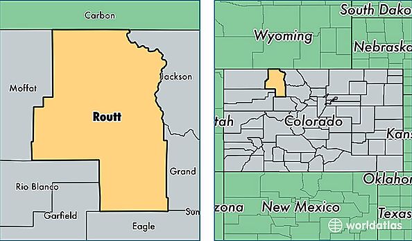 location of Routt county on a map