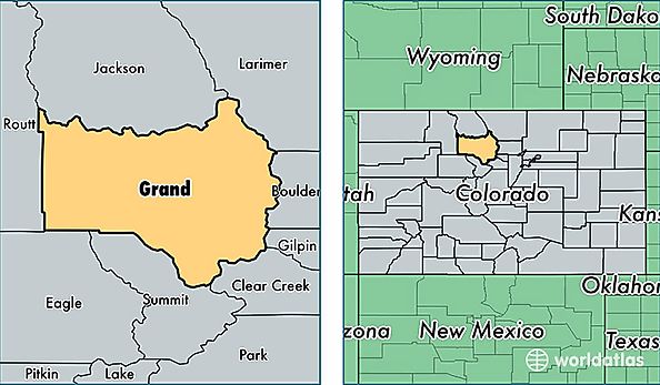 location of Grand county on a map