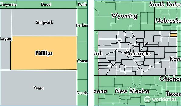 location of Phillips county on a map