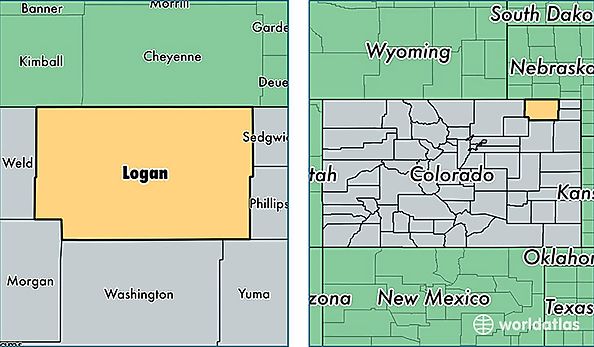 location of Logan county on a map