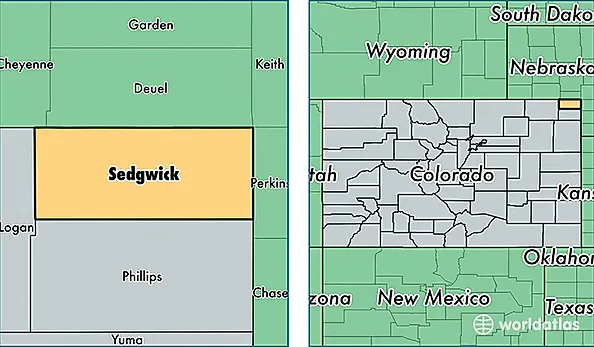 location of Sedgwick county on a map