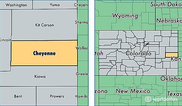 location of Cheyenne county on a map