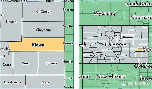 location of Kiowa county on a map