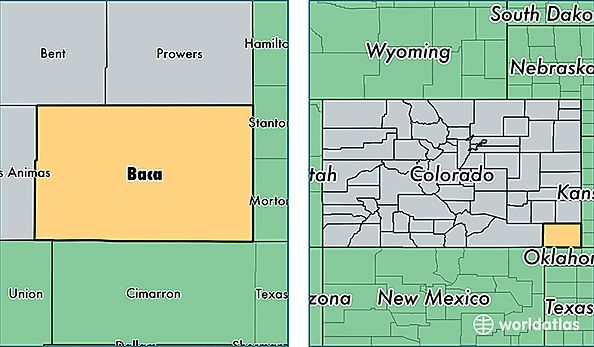 location of Baca county on a map