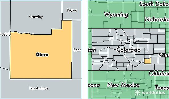 location of Otero county on a map