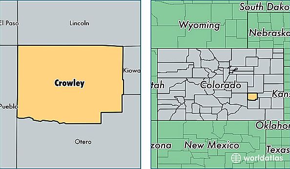 location of Crowley county on a map