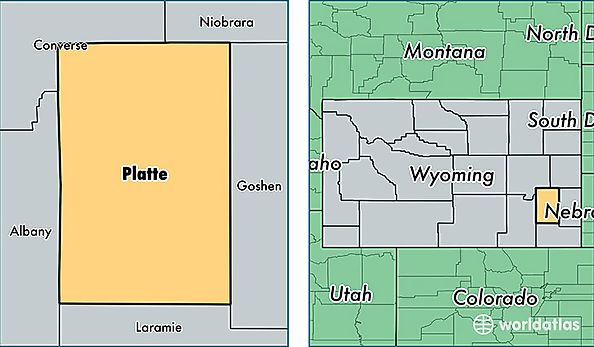 location of Platte county on a map