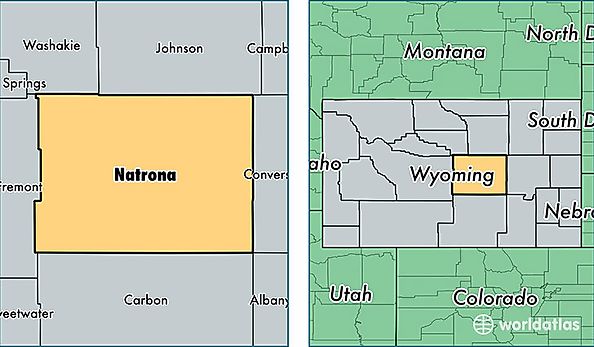 location of Natrona county on a map