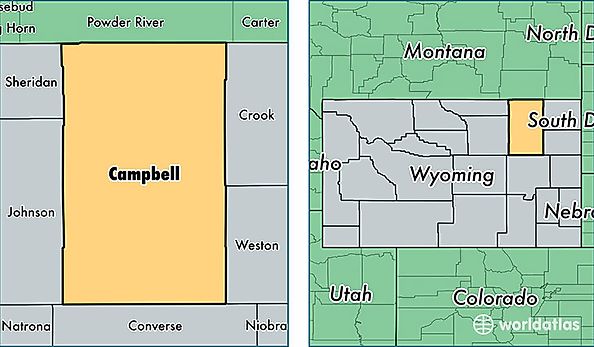 location of Campbell county on a map