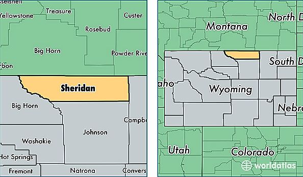 location of Sheridan county on a map