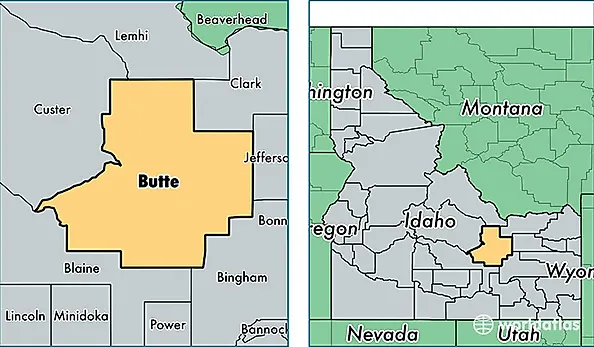 location of Butte county on a map