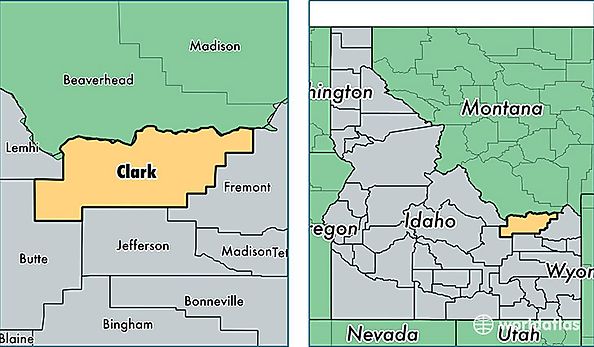 location of Clark county on a map