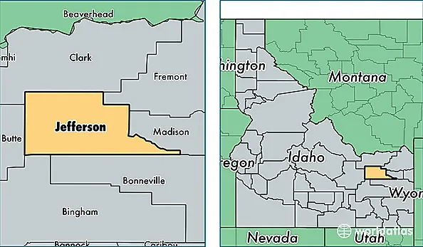 location of Jefferson county on a map