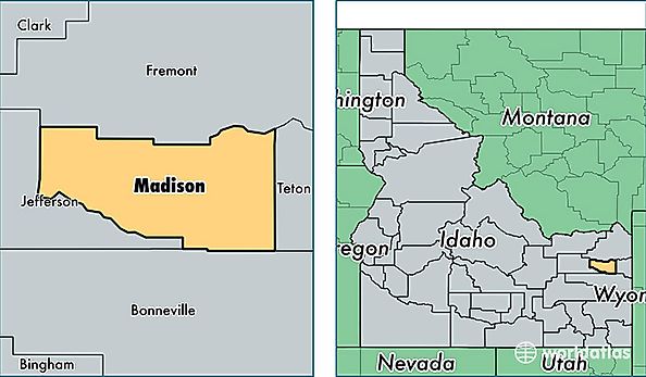 location of Madison county on a map