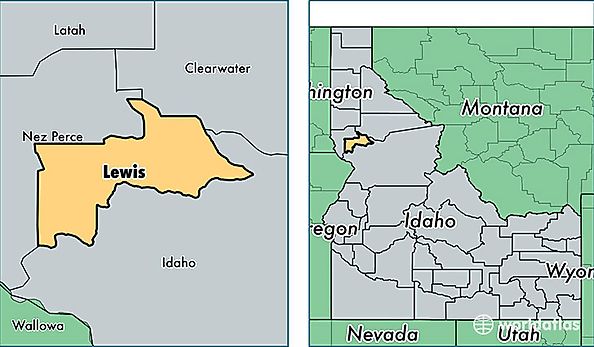 location of Lewis county on a map