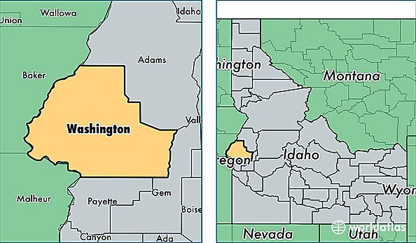 location of Washington county on a map