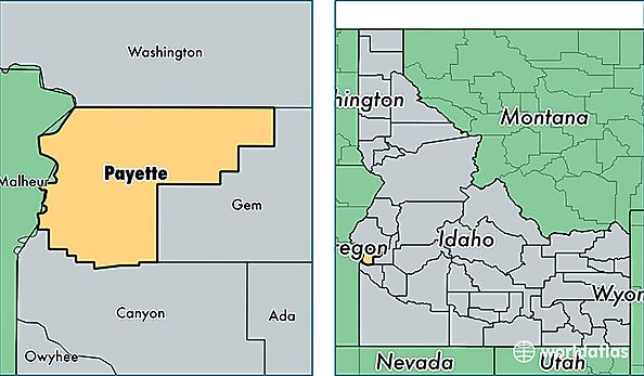 location of Payette county on a map