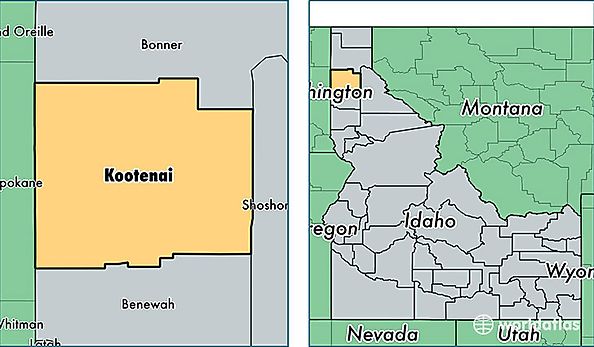 location of Kootenai county on a map