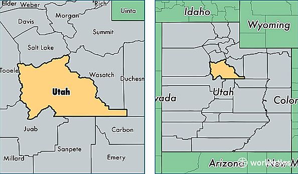 location of Utah county on a map