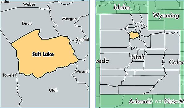 location of Salt Lake county on a map