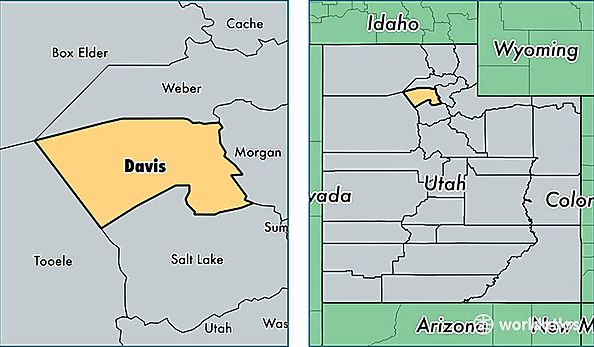 location of Davis county on a map