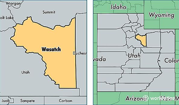 location of Wasatch county on a map