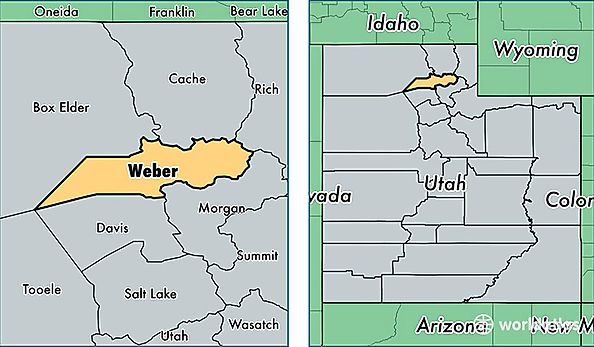 location of Weber county on a map