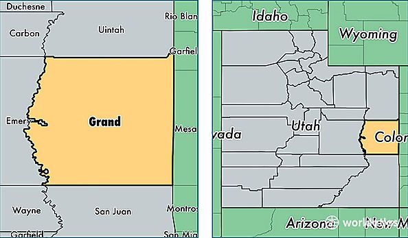 location of Grand county on a map