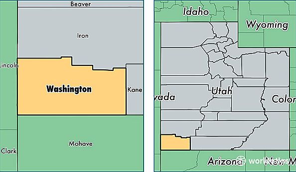 location of Washington county on a map