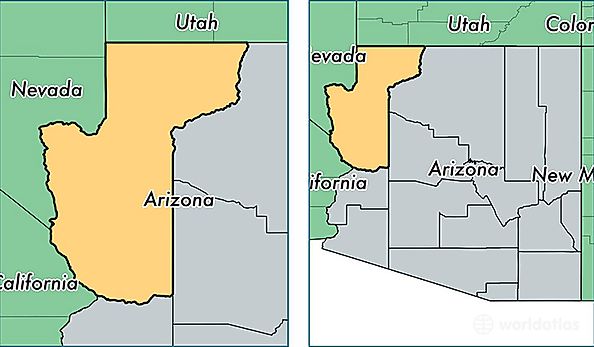 location of Mohave county on a map