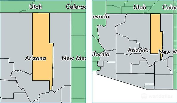 location of Navajo county on a map