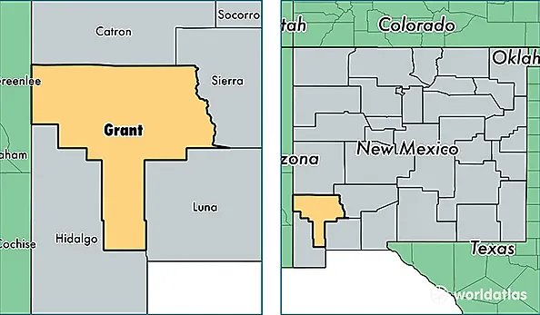 location of Grant county on a map