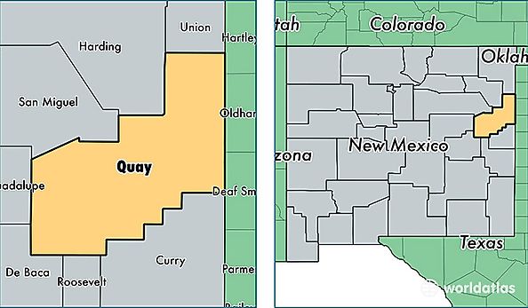 location of Quay county on a map