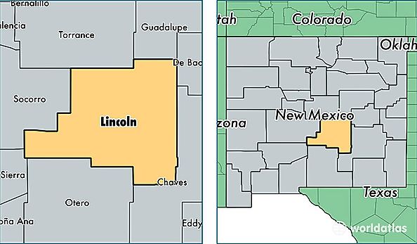 location of Lincoln county on a map