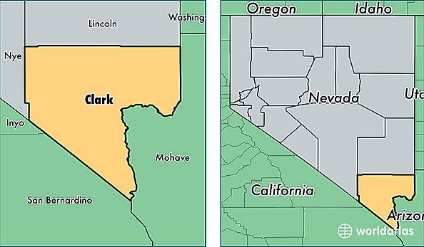 location of Clark county on a map