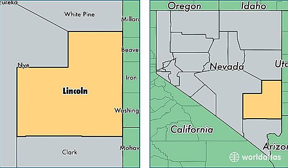 location of Lincoln county on a map