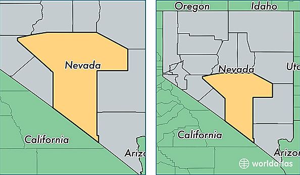 location of Nye county on a map