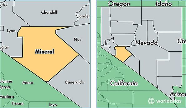 location of Mineral county on a map