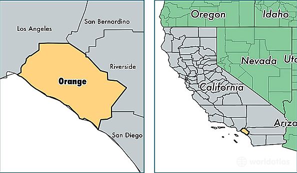 location of Orange county on a map