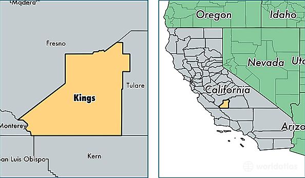 location of Kings county on a map