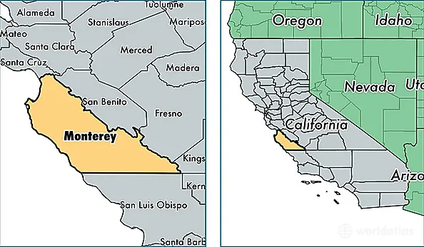 location of Monterey county on a map