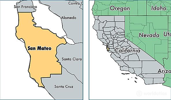 location of San Mateo county on a map