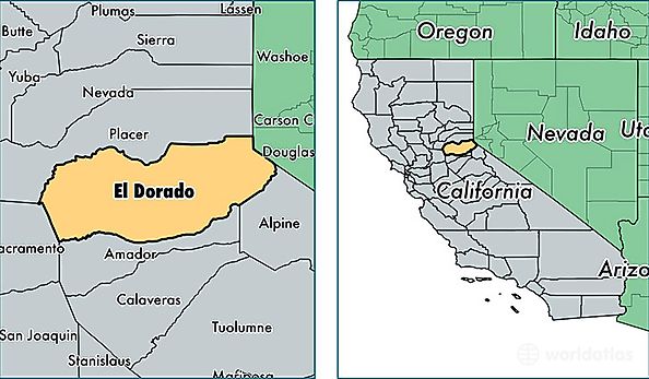 location of El Dorado county on a map