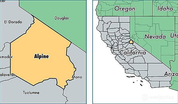 location of Alpine county on a map
