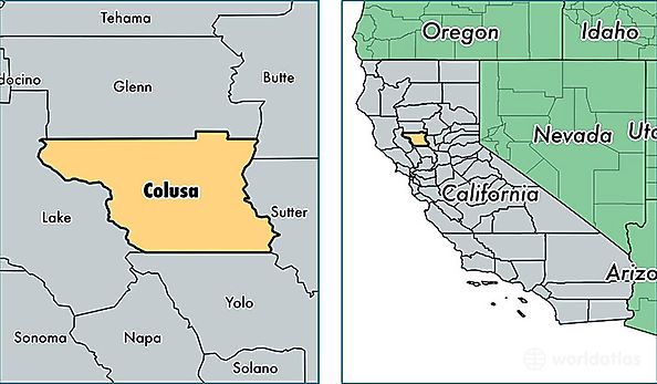 location of Colusa county on a map