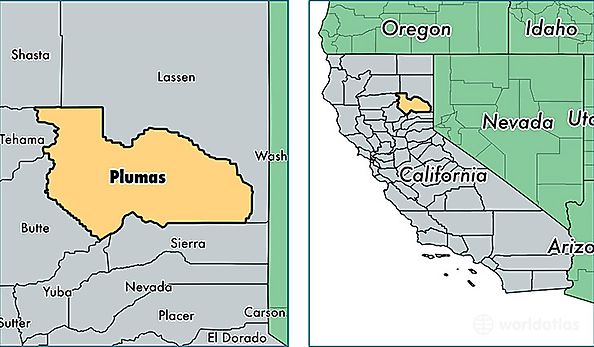 location of Plumas county on a map