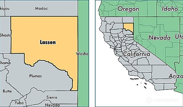 location of Lassen county on a map